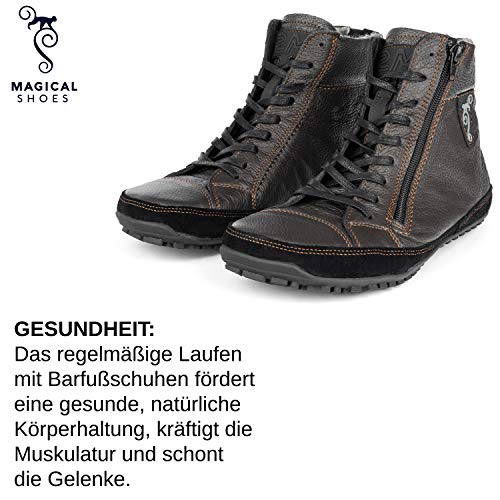 Magical Shoes Alaskan X - Zapatos de piel nobuk para otoño e invierno, 230 g, con forro, hechos a mano en la UE, color Marrón, talla 45 EU Weit