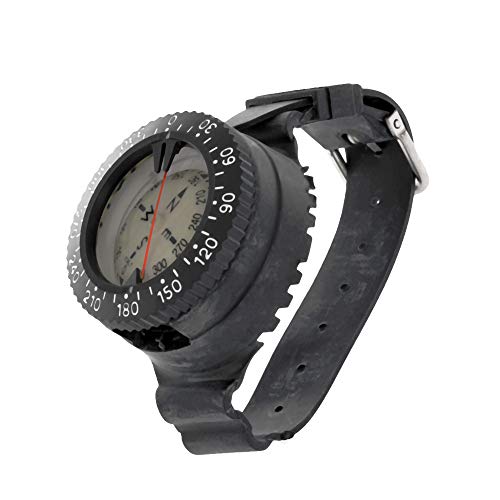 Mares Instrument Mission 1C - Wrist Compass - Brújula de muñeca, Color Negro, Sur