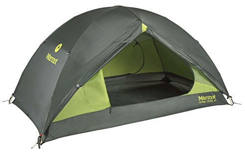 Marmot Crane Creek 2P, Tienda ligera de trekking para 2/3 personas, tienda impermeable para acampadas y senderismo en excursiones con mochila, Macaw Green/Crocodile, ONE