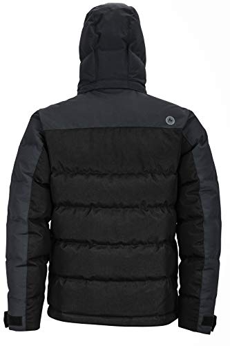 Marmot Fordham Jacket Chaqueta De Plumas Aislante, 700 Pulgadas Cúbicas, Abrigo para Exteriores, Anorak Resistente Al Agua, Resistente Al Viento, Hombre, Black, L