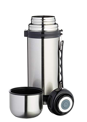 MasterClass Stainless Steel Vacuum Flask with Handle, 1 Litre (1.75 Pints)