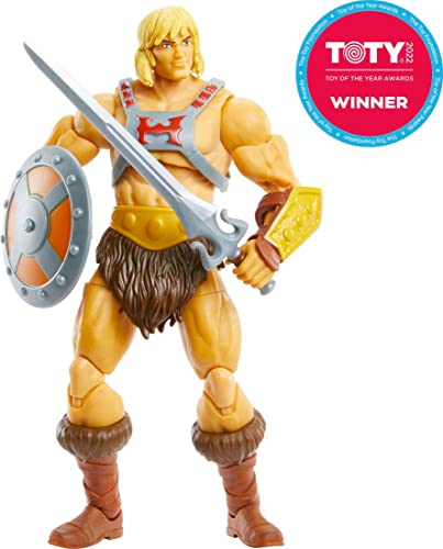 Masters of the Universe Revelation, Figura He-Man, muñeco articulado de juguete (Mattel GYV09)