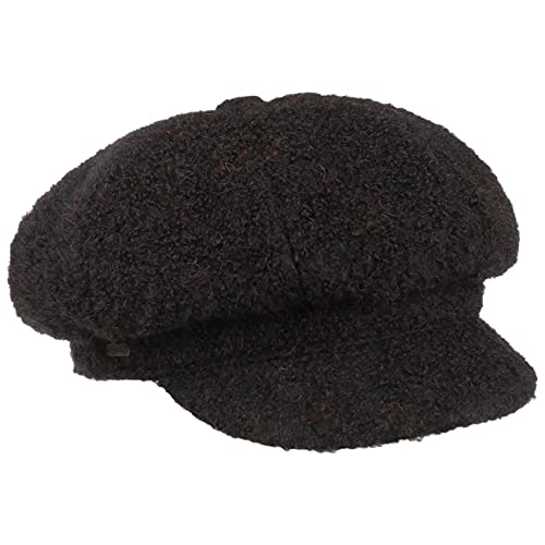 McBURN Gorra Newsboy con Lana de Alpaca Mujer - Gorro Visera Visera, otoño/Invierno - Talla única marrón