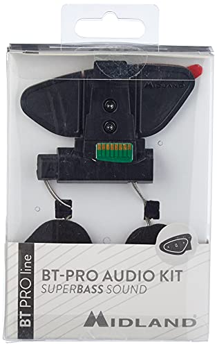 Midland BT Pro - Kit Completo para instalación en Casco, Color Negro