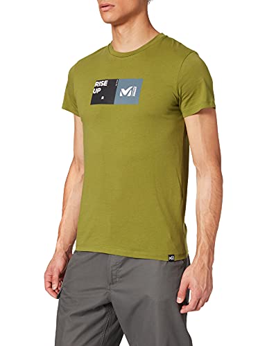 Millet - Square TSS SS M -Camiseta de Escalada para Hombre - Aproximación, Escalada, Diario - Verde