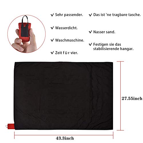 Mini manta de picnic de bolsillo (70 x 110 cm), ligera, impermeable, duradera, plegable, con bolsa de transporte, senderismo, caminar, viajes, actividades al aire libre, accesorios de camping