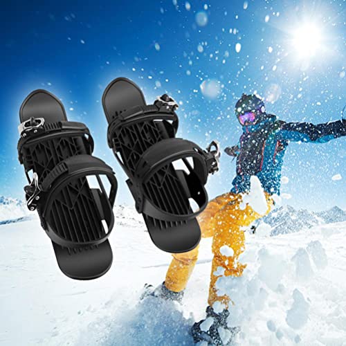 Mini patín de esquí corto, esquís para calzado de invierno, patines de nieve cortos ajustables Patines de esquí para esquiar Equipamiento deportivo, incluidos zapatos de snowboard + guantes + gafas