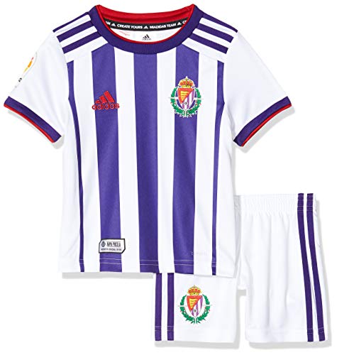 Minikit oficial 1ª equipación del Real Valladolid C.F. Temporada 2019/2020, Talla 110