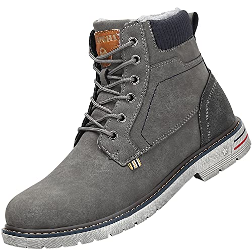 Mishansha Hombre Zapatos de Invierno Antideslizantes Cálida Cómoda Suave Botas de Nieve para Mujer Winter Boots, Grau 41