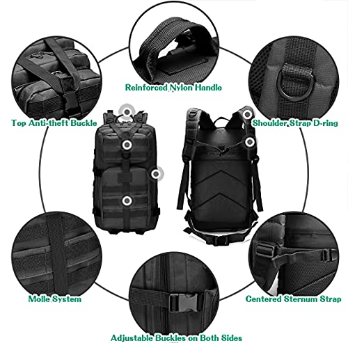 MISWAN Mochila Táctica Impermeable 40L Mochila De Viaje Paquete De Asalto De Gran Capacidad Múltiples Bolsillos Hombres Y Mujeres para Senderismo Acampada, Montañismo, Caza, Aire Libre Ciclismo y Más