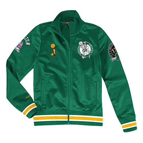 Mitchell & Ness NBA Champ City Track - Chaqueta, Boston Celtics, L