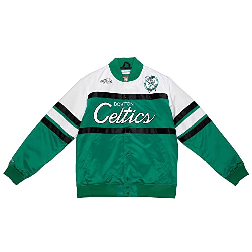 Mitchell & Ness NBA Special Script Heavyweight - Chaqueta de satén, Boston Celtics Kelly Green, L