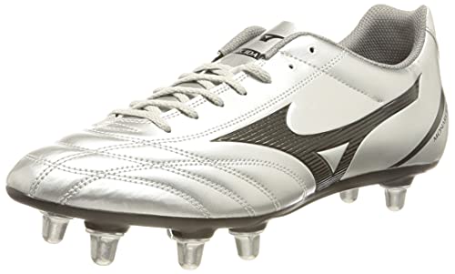 Mizuno Monarcidaneorugby Si, Botas de Rugby Unisex Adulto, Silver/Black, 41 EU