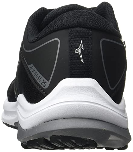 Mizuno Wave Rider 25 Jr, Zapatillas de Running, Black/MetallicShadow/QShade, 38 EU