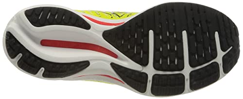 Mizuno Wave Rider 25, Zapatillas Hombre, Sunny Lime Sky Captain Ignition Red, 42.5 EU