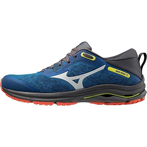 Mizuno Wave Rider TT 2, Zapatillas de Trail Running Hombre, Directoire Blue/Dawn Blue/MandarinRed, 44 EU