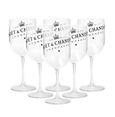 Moët & Chandon Ice Imperial - Copas de champán (6 unidades, plástico), transparente