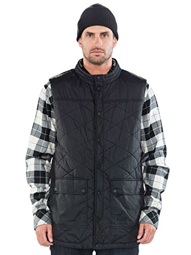 Mons Royale Hombre The Keeper Insulated Vest Outer Layer, Hombre, The Keeper Insulated Vest, Negro, Large