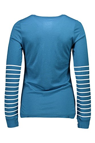 Mons Royale Mujer Original LS Vert Base Layer, otoño/Invierno, Mujer, Color Acero Azul, tamaño Extra-Small