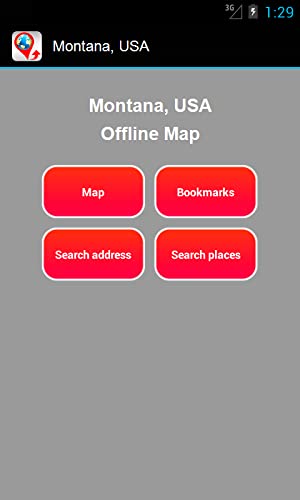 Montana, EE.UU. Mapa de viajes: Offline OSM Soft