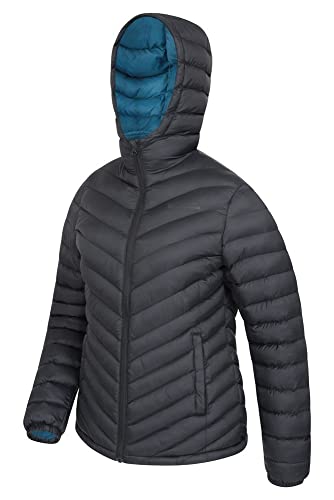 Mountain Warehouse Chaqueta Acolchada Impresa para Mujeres Seasons, Invierno Negro Jet 44