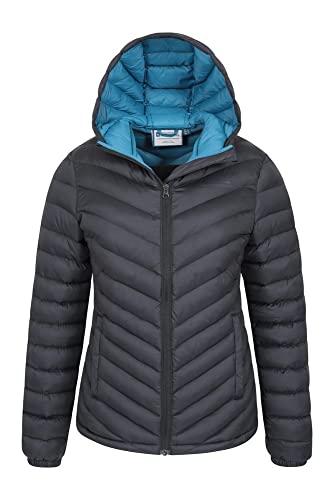 Mountain Warehouse Chaqueta Acolchada Impresa para Mujeres Seasons, Invierno Negro Jet 44