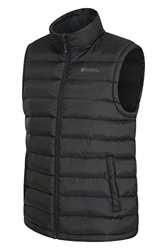 Mountain Warehouse Seasons Gilet Rellenado Estaciones - Chaleco hidrófugo de Gilet, Chaqueta Caliente, Ligera con Dos Bolsillos Delanteros, fáciles almacenar la Capa, Invierno Negro 3XL