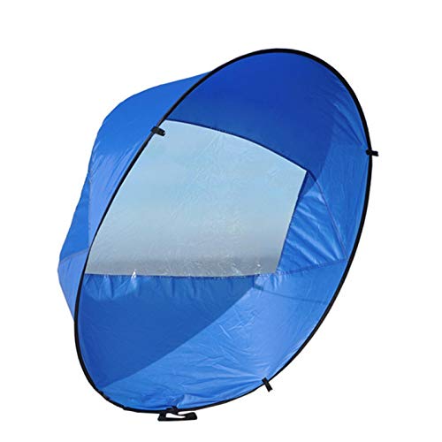 MOVKZACV Vela de kayak, 106,7 cm, tabla de remo con ventana transparente para kayak, barco, velero, canoa, estilo plegable, fácil de instalar y se despliega rápidamente