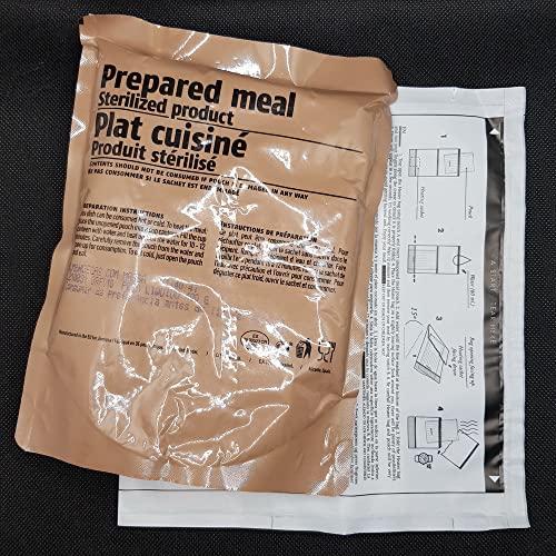 MRE Albondigas con pasta 400 grs 588 kcal con calentador | Militar Meal Ready to eat | Comida Militar de emergencia lista para consumir | Self Heating Meal Sistema auto caliente en 10-15min