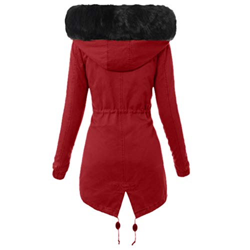 Mujer Invierno Abrigo Casual Sudadera con Capucha Algodón Chaqueta Larga Gruesa Cálida Rebajas Talla Grande Capa Jacket Parka Pullover riou