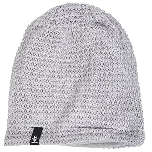 Mujeres Slouchy Gorro Tejer Boina Ribbed Holgado Casquete Invierno Verano Sombrero (Peine Pálido)