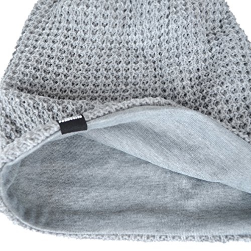 Mujeres Slouchy Gorro Tejer Boina Ribbed Holgado Casquete Invierno Verano Sombrero (Peine Pálido)