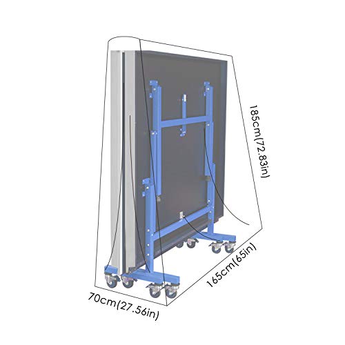 Mutsitaz Funda Protectora para Mesa de Ping-Pong Impermeable Resistente al Polvo Anti-UV Protección Oxford 165x70x185cm Negro