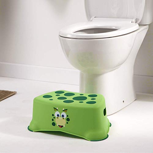 My Little Step - Dinosaurio Taburete infantil antideslizante - paso de aprendizaje para niños, Ideal para que los más pequeños lleguen al inodoro y al lavabo.