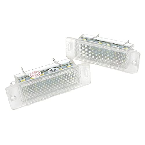 NA Luces LED para matrícula de Coche 3528SMD compatibles con Opel Astra F Calibra Luz de matrícula 18LED Marco Transparente de luz Blanca