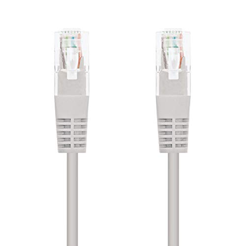 NANOCABLE 10.20.1303 - Cable de Red Ethernet RJ45 LSZH Cat.6 UTP, AWG24, 100% Cobre, Libre de alogenos, Gris, latiguillo de 3mts