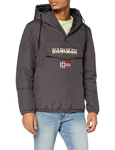 Napapijri SHADE para hombre Anorak de invierno, gris oscuro sólido, S