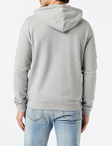 Napapijri Sudadera con capucha BILO con capucha y cremallera completa para hombre, gris meleé medio, XXL