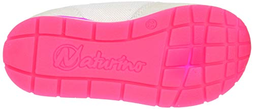 Naturino Crunch VL.-Zapatilla con Parche con Forma de Flecha-Blanco Fucsia 32