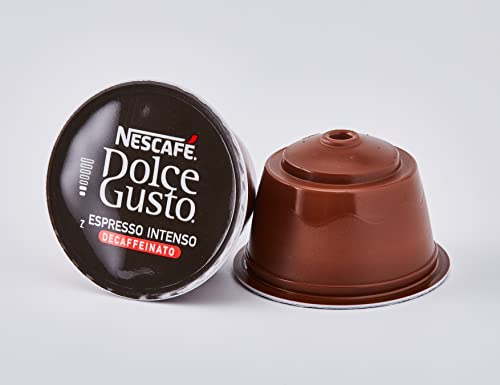 Nescafé Dolce Gusto Cápsulas de Café Espresso Intenso Descafeinado, Café Espresso Intenso sin cafeína, 3 cajas de 30 cápsulas - 90 Cápsulas