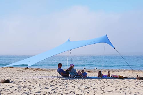 Neso Tienda Tents Gigante Beach, 2,5 m (8 pies) de Altura, 3,4 m (11 pies) x 3,4 m (11 pies), Esquinas reforzadas y un Bolsillo más frío (Bígaro Azul)