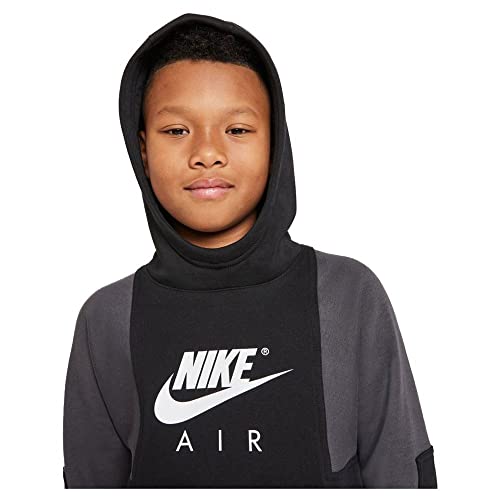 NIKE Air Po Sudadera, Black/Anthracite/White, S Unisex niños