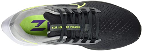 Nike Air Zoom Pegasus 38, Zapatillas para Correr Hombre, Negro Dk Smoke Grey Volt Smoke Grey Lt Smoke Grey Wild Berry, 52.5 EU