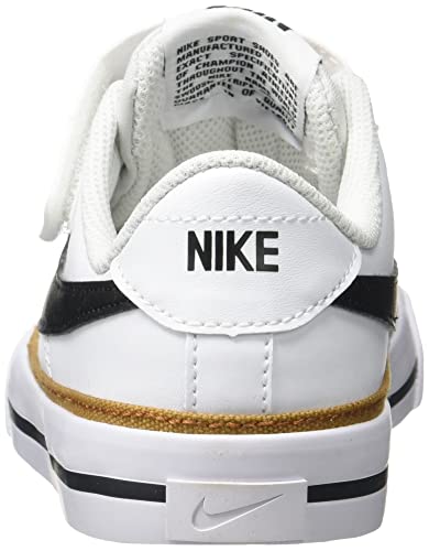 Nike Court Legacy (PSV), Zapatos, White/Black-Desert Ochre-Gum L, 33 EU