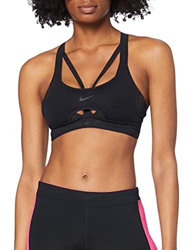 NIKE Indy UltraBreathe Bra Sports, Womens, Black/(dk Smoke Grey), L