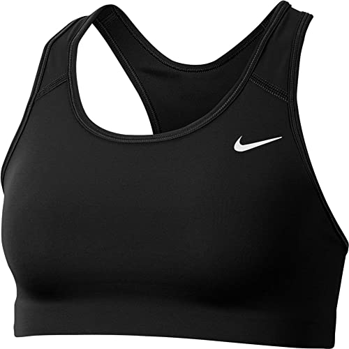 NIKE Med Non Pad Bra Sujetador de Deporte, Mujer, Black/(White), M