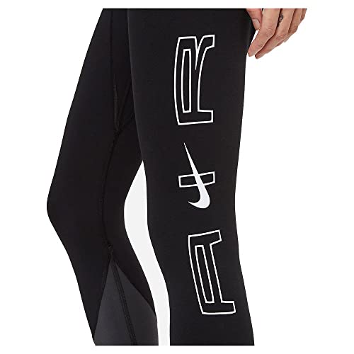 NIKE W NSW Air HR LGGNG Leggings, Black/dk Smoke Grey/White, M Women's