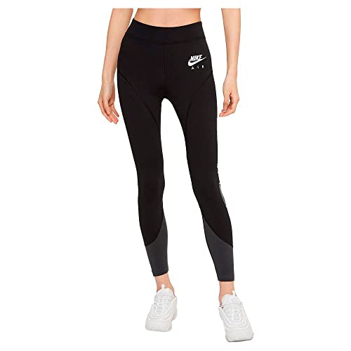 NIKE W NSW Air HR LGGNG Leggings, Black/dk Smoke Grey/White, M Women's