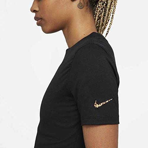 NIKE W NSW tee SS Crop Slim Fierce Tipo: Camiseta, Mujer, Negro, L