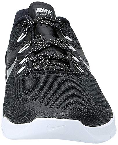 Nike Women's Metcon 4 Training Shoe, Zapatillas de Cross Mujer, Negro (Black/Metallic Silver-White-Volt Glow 001), 37.5 EU